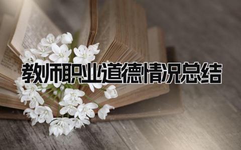 教师职业道德情况总结 精选7篇