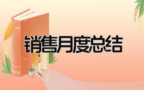 销售月度总结 精选13篇