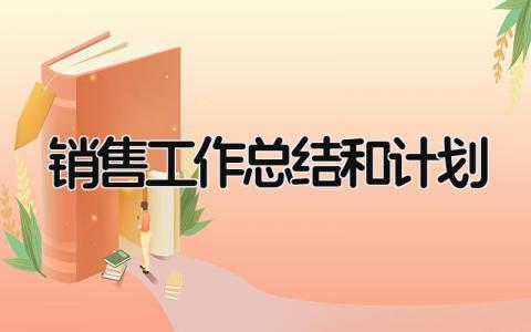 销售工作总结和计划 精选15篇