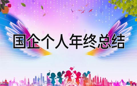 国企个人年终总结 精选17篇
