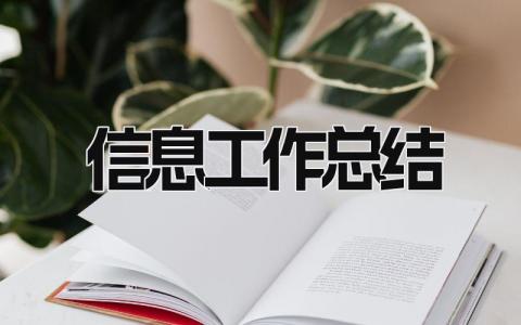 信息工作总结 精选17篇