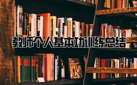 教师个人基本功训练总结 精选7篇