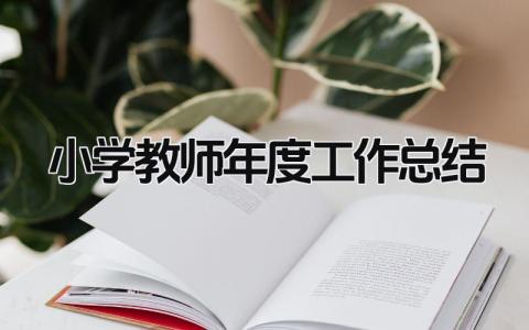 小学教师年度工作总结 精选14篇