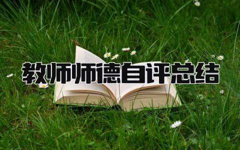 教师师德自评总结 精选18篇
