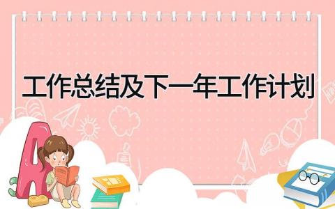 工作总结及下一年工作计划 精选15篇