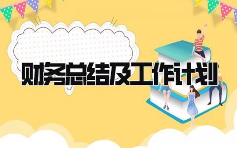 财务总结及工作计划 精选6篇