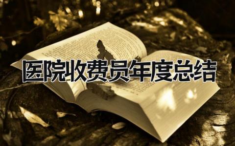医院收费员年度总结 精选17篇