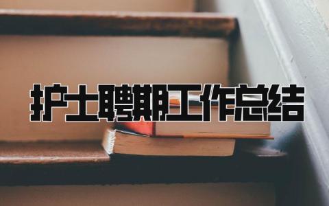 护士聘期工作总结 精选9篇