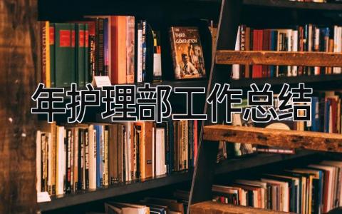 2025年护理部工作总结 精选11篇