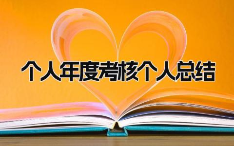 个人年度考核个人总结 精选20篇