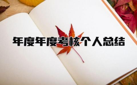 2025年度年度考核个人总结 精选14篇