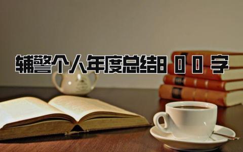 辅警个人年度总结800字 精选10篇