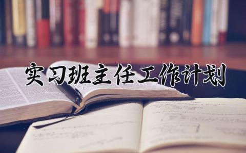 实习班主任工作计划2025书精选 实习班主任工作计划2025个人模板