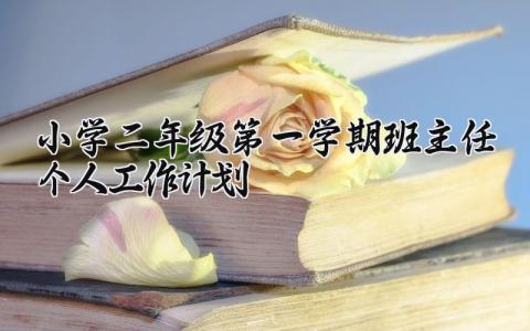 2025小学二年级第一学期的班主任个人工作计划精选范文