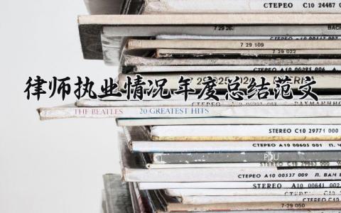 律师执业情况2025年度总结范文 律师执业工作进展汇报模板