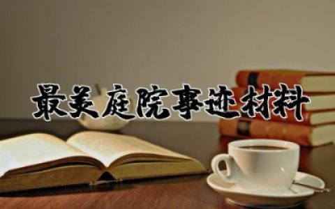 最美庭院事迹材料范文 美丽庭院先进事迹材料
