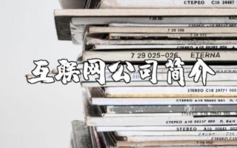 互联网公司简介通用模板 互联网科技企业简介介绍范文