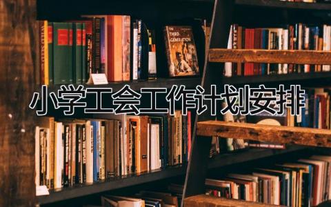 小学工会工作计划安排表 小学工会未来工作规划范文精选7篇