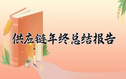 供应链年终总结报告范文 供应链工作年底进展汇报模板