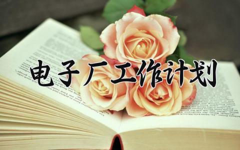 电子厂工作计划和目标 电子厂下一步工作打算 (3篇）