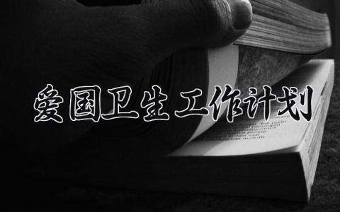 2025爱国卫生工作计划和目标 爱国卫生下一步工作打算 (10篇）