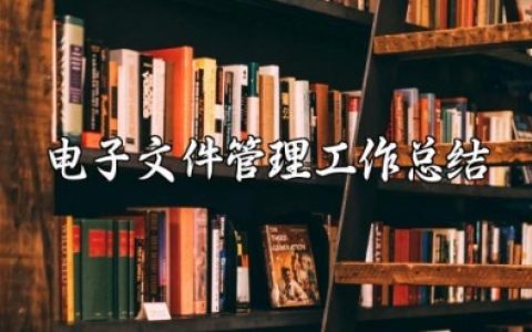 电子文件管理工作总结报告合集 电子文件管理个人年终总结汇报