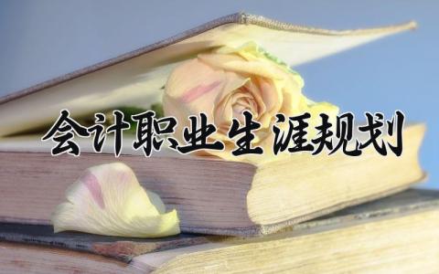 会计职业生涯规划范文精选 会计职业生涯规划书报告