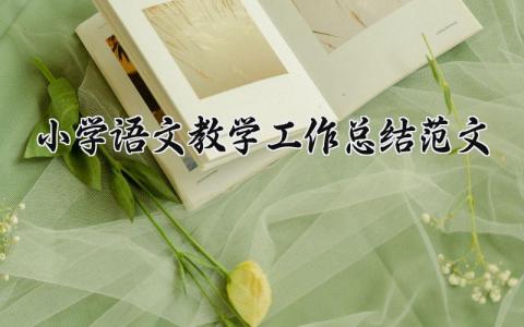 2025小学语文教学工作总结范文精选 2025小学语文教学个人工作总结范文
