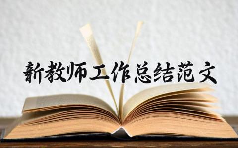 新教师工作总结范文 教师年度工作总结汇报模板合集