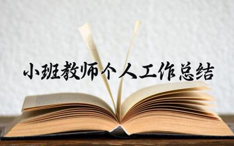小班教师2025个人工作总结范文 小班老师工作总结汇报