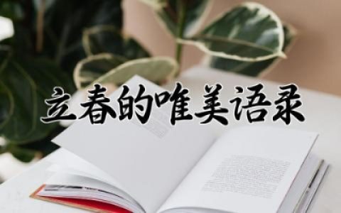 立春的唯美语录经典大全 描写立春的唯美句子简短