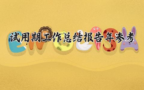 试用期工作总结报告2025年参考范文 试用期年度工作总结怎么写
