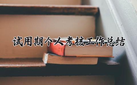 试用期个人考核工作总结范文 试用期个人考核工作总结报告