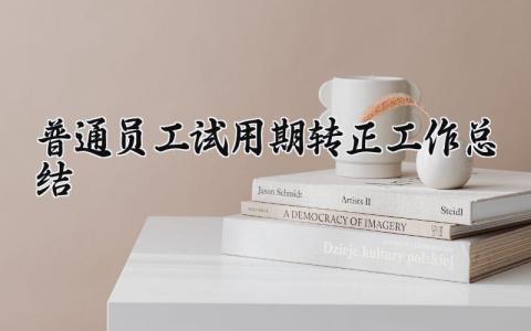 普通员工试用期转正工作总结2025怎么写 人员试用期转正工作总结通用