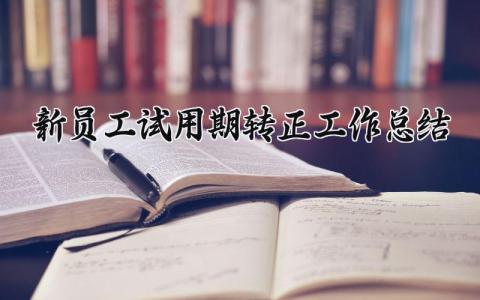新员工试用期转正工作总结2025范文 新员工转正工作总结汇报