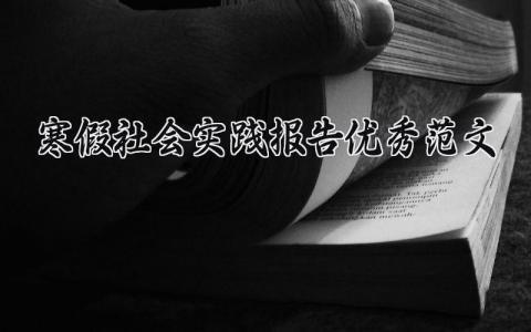 寒假社会实践报告优秀范文 寒假社会实践内容及总结范文 (9篇）