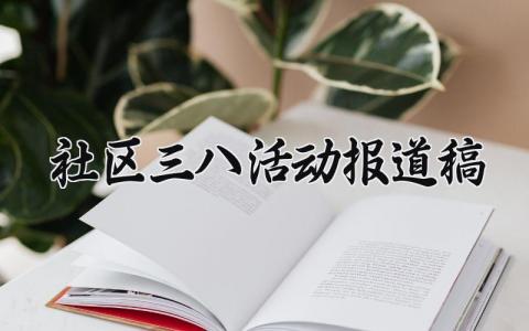 社区三八活动报道稿 社区三八节活动报道 (13篇）