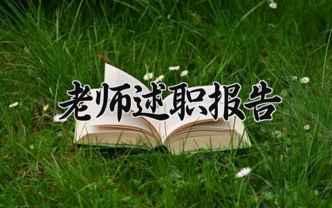 老师述职报告 老师工作总结个人范文 (17篇）