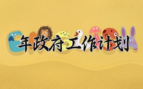 2025年政府工作计划 政府下一步工作思路 (11篇）