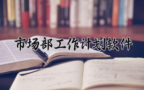 市场部工作计划范文 2025年市场部工作计划怎么写 (17篇）