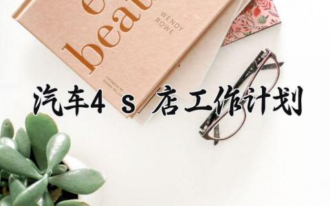 汽车4s店工作计划 汽车4s店的整体经营思路 (14篇）