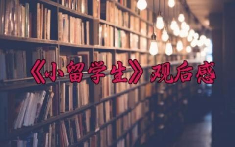 《小留学生》纪录片观后感 《小留学生》观看心得（6篇）