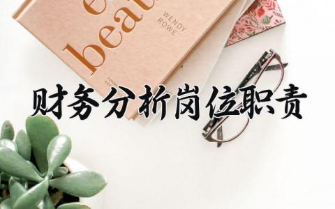 财务分析岗位职责 财务分析工作内容描述 (8篇）