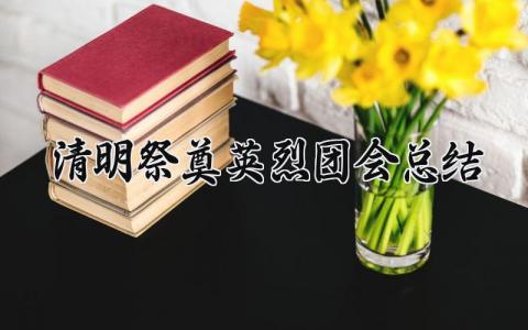 清明祭奠英烈团会总结范文 清明祭奠英烈团会总结报告