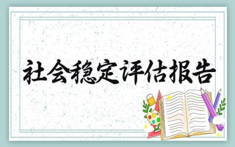 社会稳定评估报告范文 社会稳定评估总结汇报模板