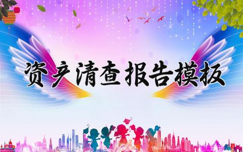 资产清查报告模板简短 资产清查报告模板范文