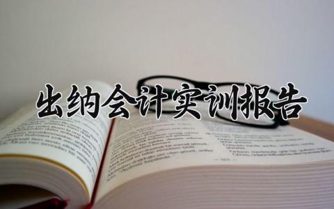 出纳会计实训报告范文简短 出纳会计实训报告怎么写