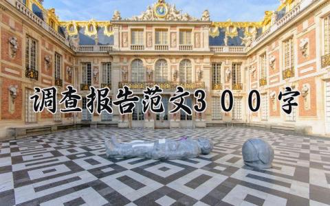调查报告范文300字精选 调查报告范文模板大全