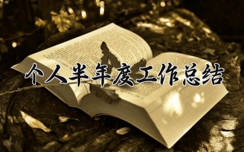 个人半年度工作总结怎么写 半年度工作总结个人汇报