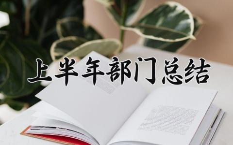 2025上半年部门总结怎么写 2025上半年部门总结范文